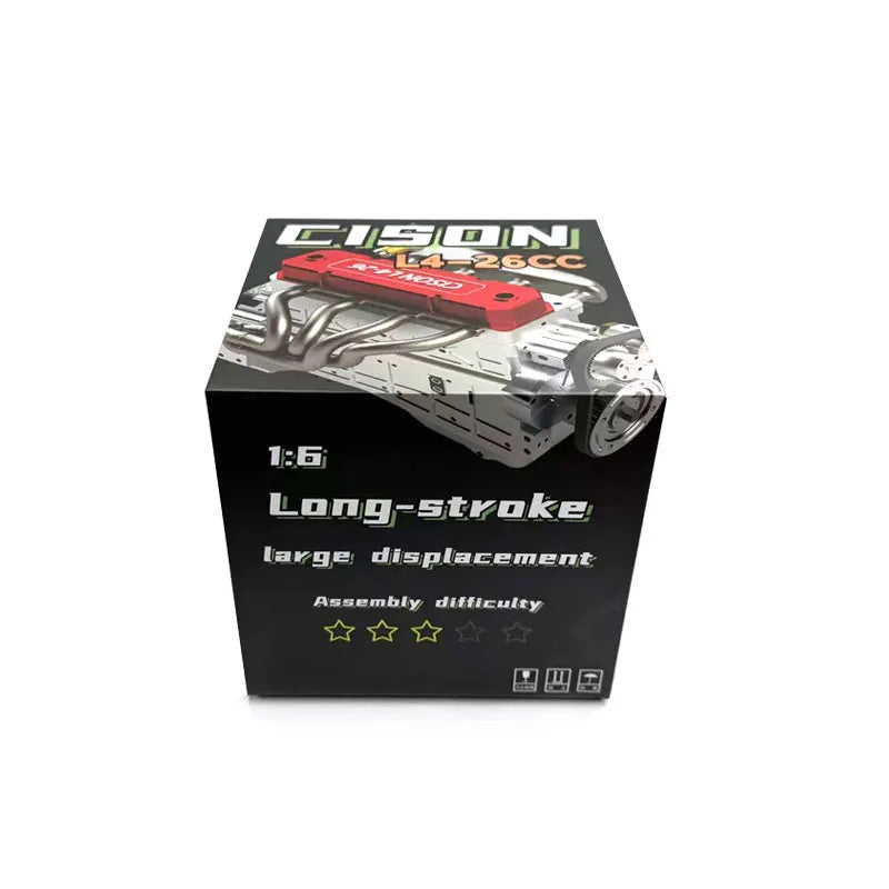 CISON L4-26 Inline Four Cylinder Engine Model Kit 26CC Metal Assembly Engine Toy