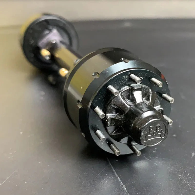 LXYRC 1/14 Metal Bearing Axle with Brake Function for Tamiya RC Truck