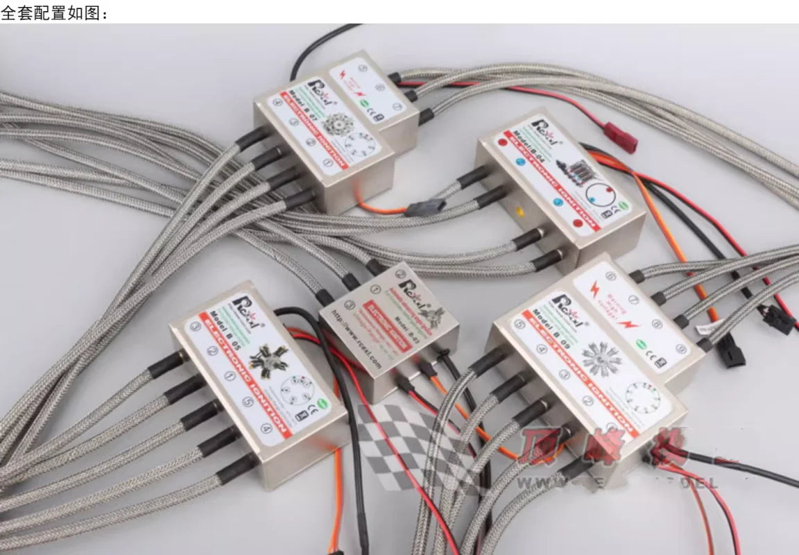 RCEXL Automatic Advancing Angle Electronic Ignition for CDI 3/4/5/7/9 Cylinders Engine CM-6/ME8 Head Igniter with Sensing Cable