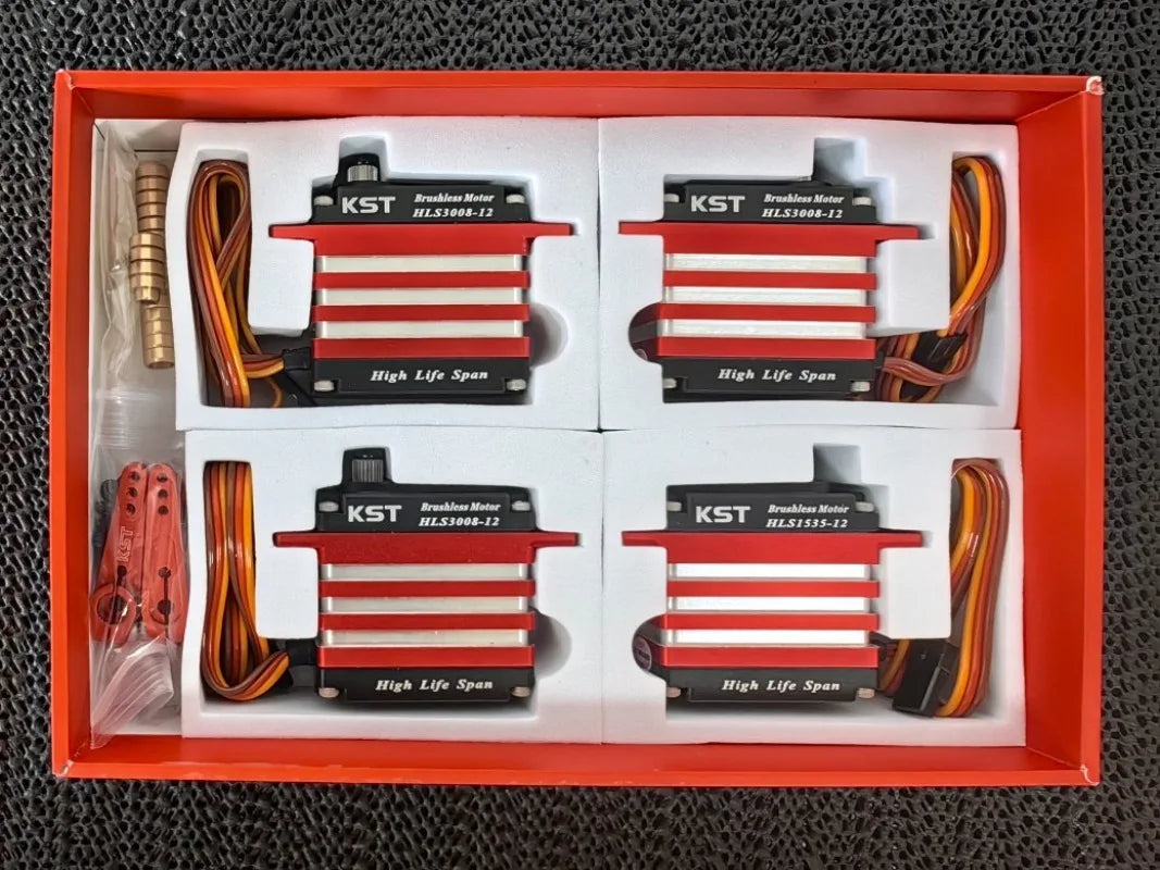 KST 12V HLS COMBO HLS3008 HLS1535 Helicopter Standard Servo Kit