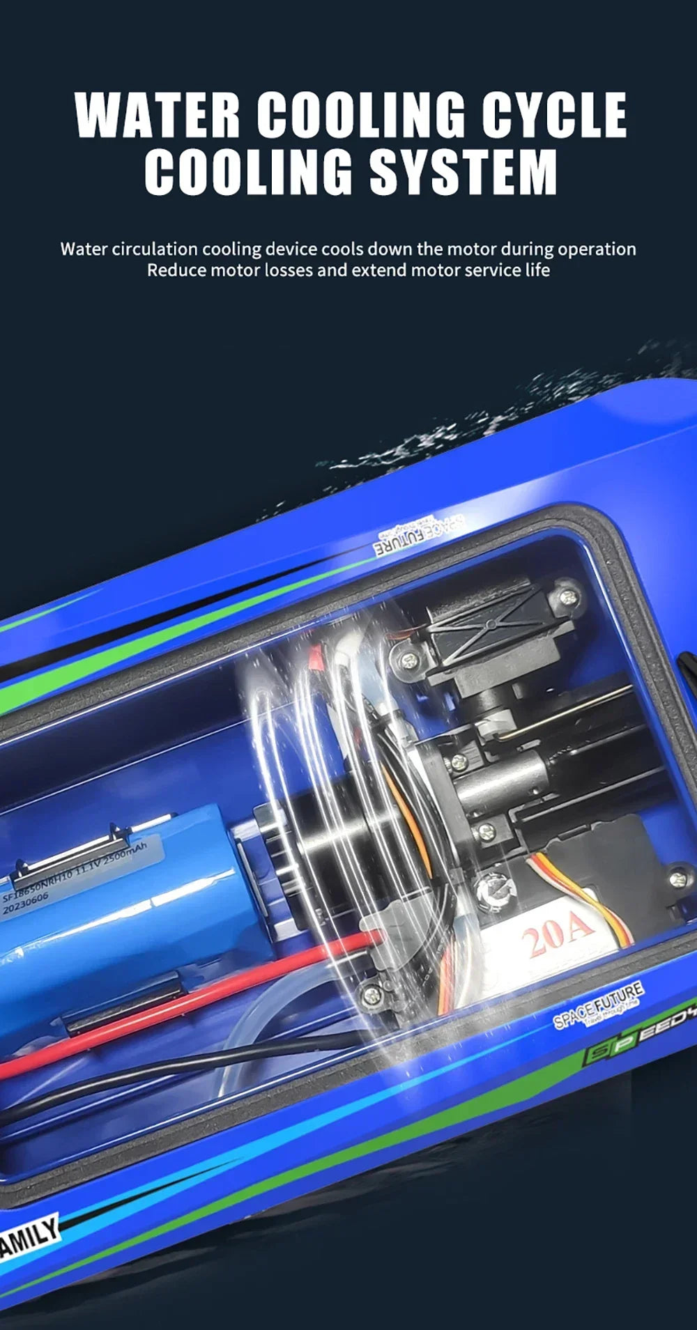 TX768 Vortex Jet  Brushless Remote Control Racing Speedboat 30km/h RTR