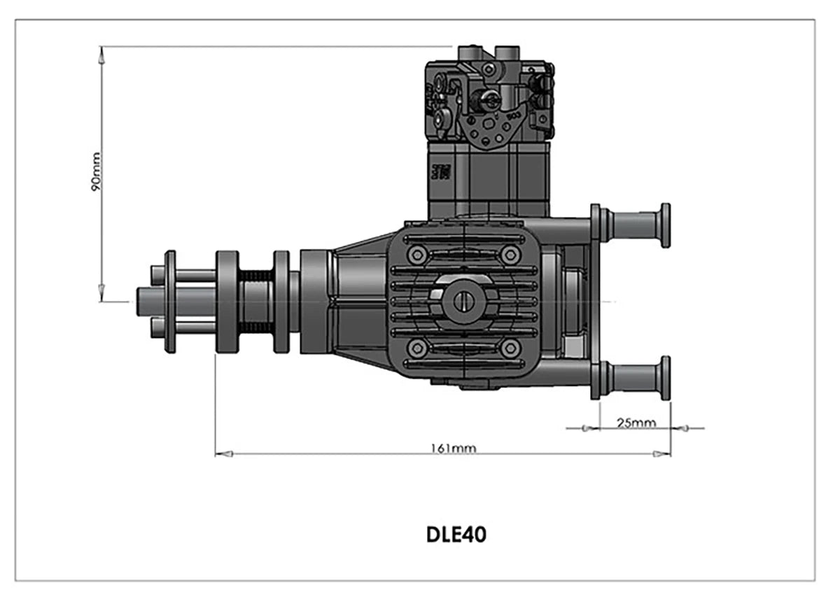 DLE 40CC Twin Cylinder Petrol Engine for RC Airplane