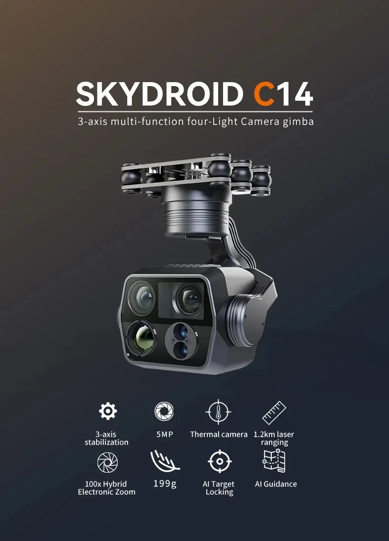 Skydroid C14 High-resolution Thermal Imaging Camera with Laser Ranging and Three-axis Stabilization
