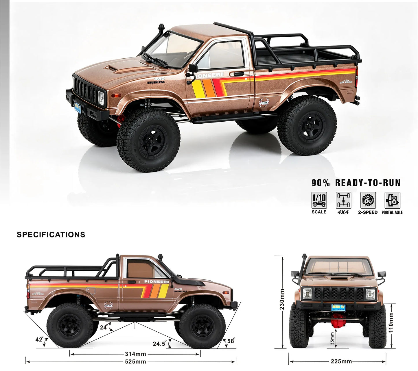 RGT EX86110pro Pioneer II 1/10 RC Car RTR