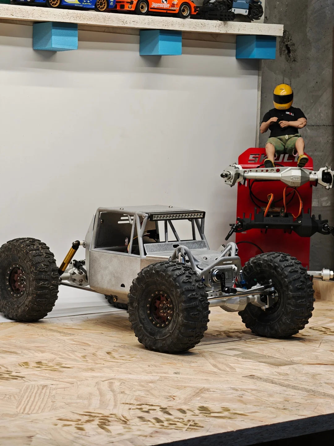 Skull 3D Printed Aluminum Alloy Pipe Frame Battery Compartment for 1/10 SCX10 VS4-10 Rc Rock Crawler Op