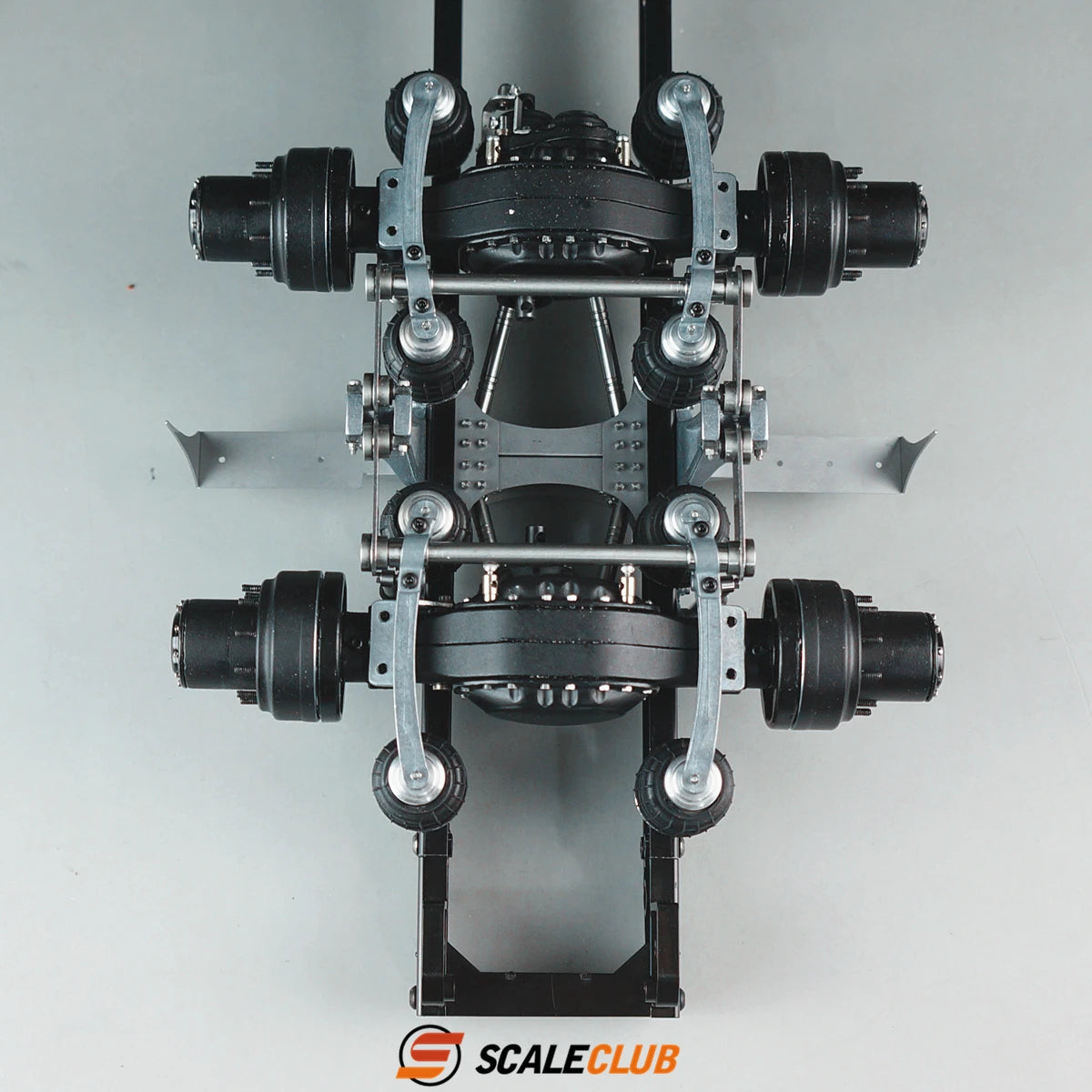 SCALECLUB 1/14 Single Holder 8 Air Bag Tandem Suspension System for Tamiya Scania Man Volvo Rc Tractor