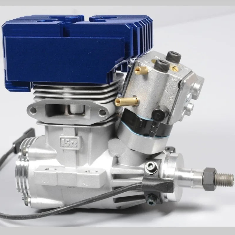 OS Engines GT15HZ II 15cc 2-Stroke Gas Version Engine with PowerBoost Pipe Muffler for 700 91 Class RC Helicopter Petrol Engine
