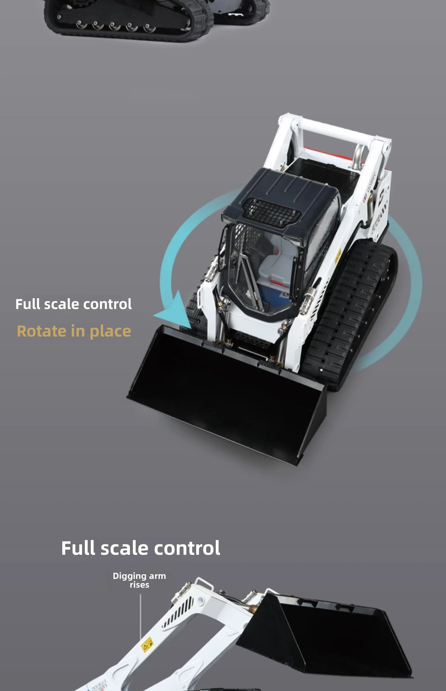 DOUBLE E E119  1/14 RC Hydraulic Tracked Bobcat Engineering Vehicle Skid Loader RTR
