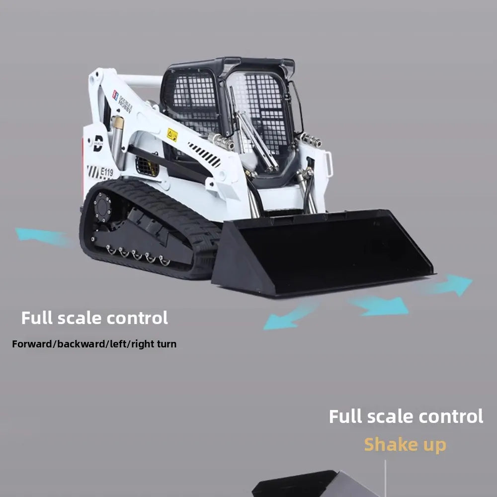 DOUBLE E E119  1/14 RC Hydraulic Tracked Bobcat Engineering Vehicle Skid Loader RTR