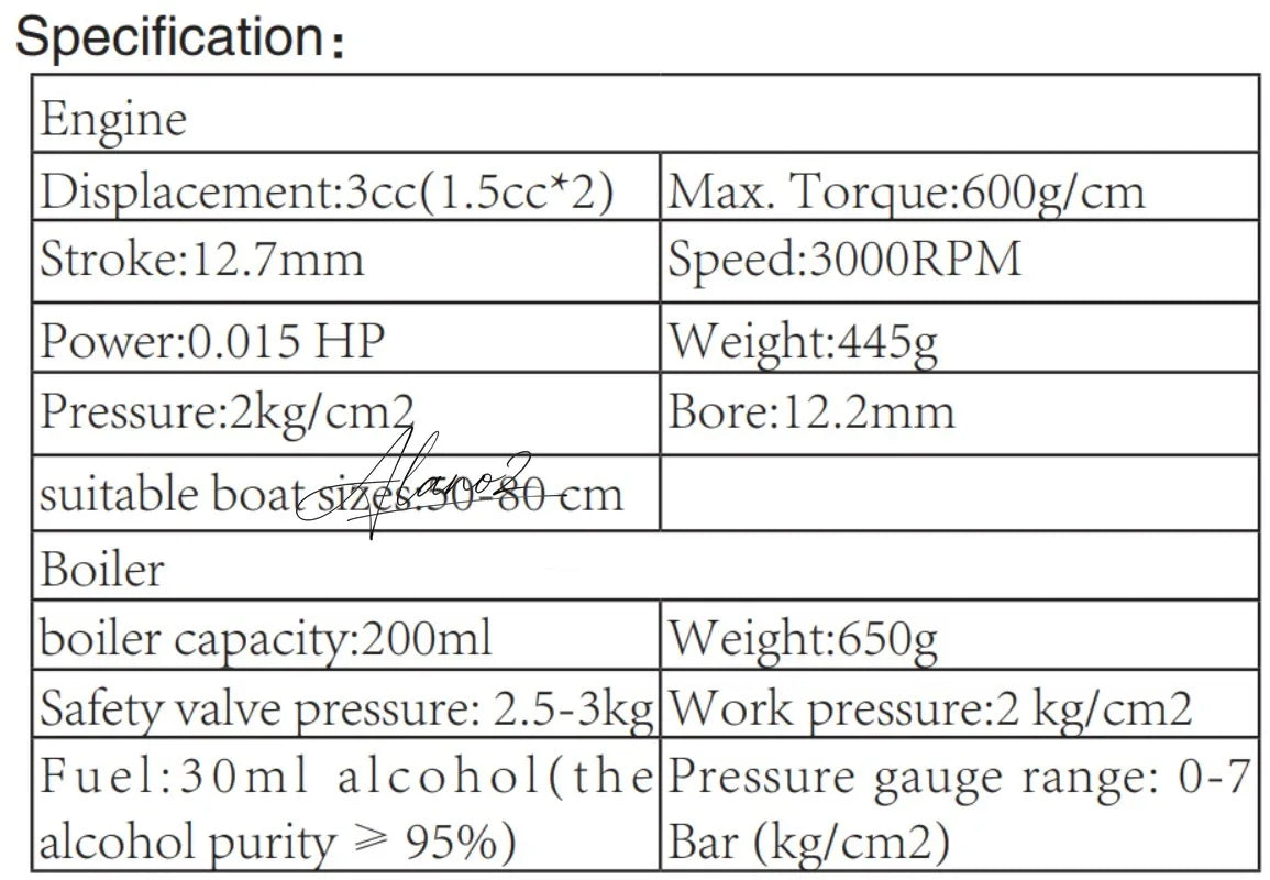 RW-BL1K Operable Steam Boiler Model Kit Retro Steam Ship Heating DIY Stirling Engine Assembly Model
