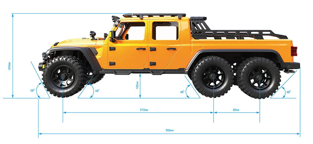 CKMX 1/7 CK5816 Brushless RC CAR 6x6 RTR