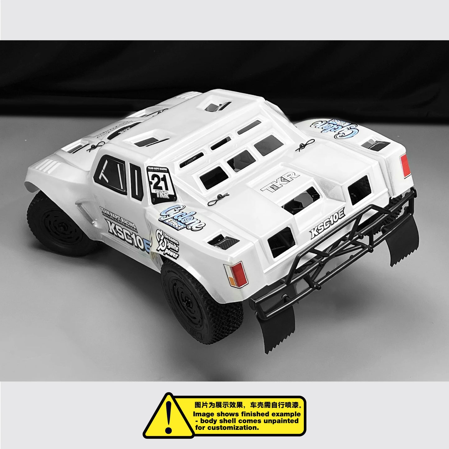 KKPIT-Transparent car shell -1/10 Cyclone Effect SHORT COURSE rc car -71026