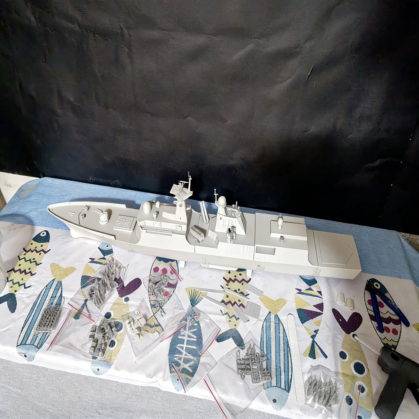 1/150 054A 3D Printed PLA  Assembly Model Boat Kit 90cm