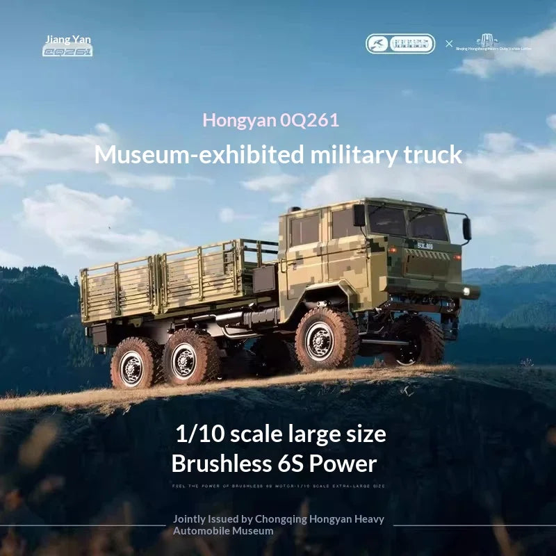 RLAARLO CQ261 1/10 6x6 RC BRUSHLESS Military Truck RTR