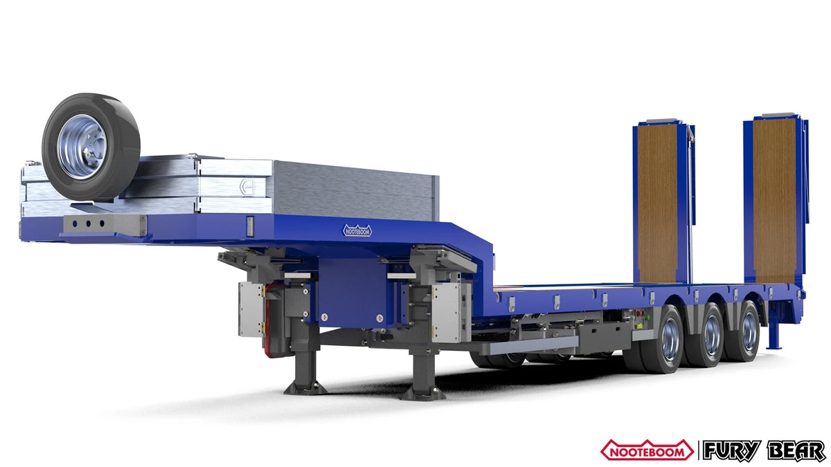 FURY BEAR Nooxion 1/14 OSDS 48-03 Series Engineering 3-axle Trailer Model