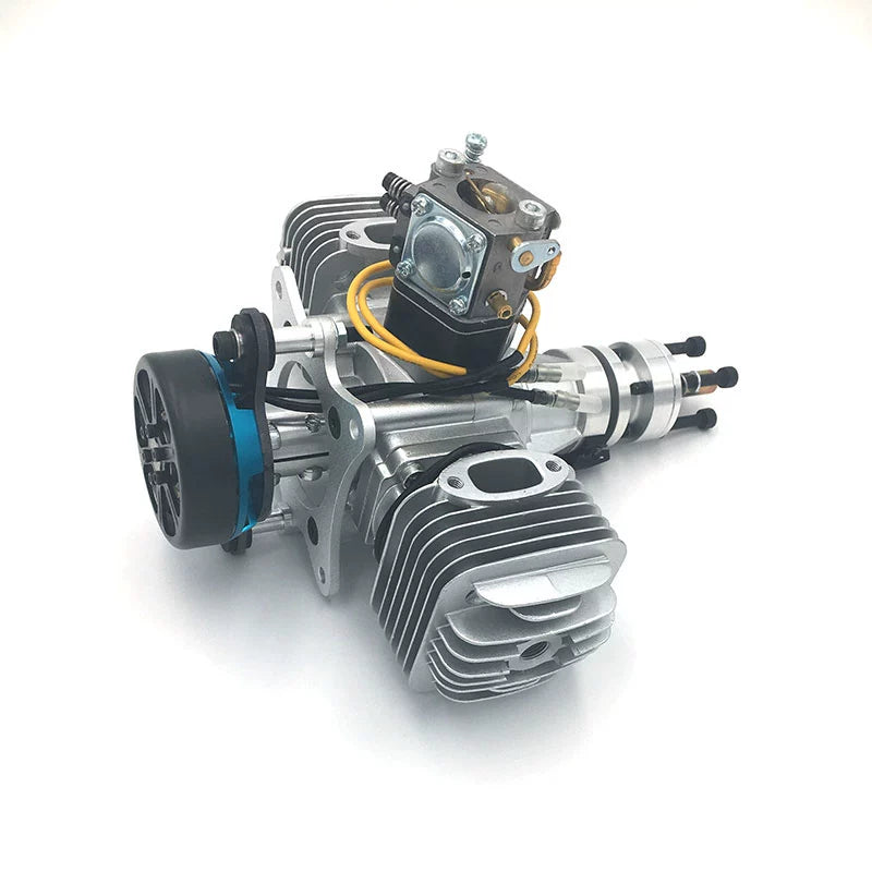 DLE60 RC Model Aircraft Gasoline Engine Two-cylinder Two-stroke with Power Generation System 180W 60CC Displacement