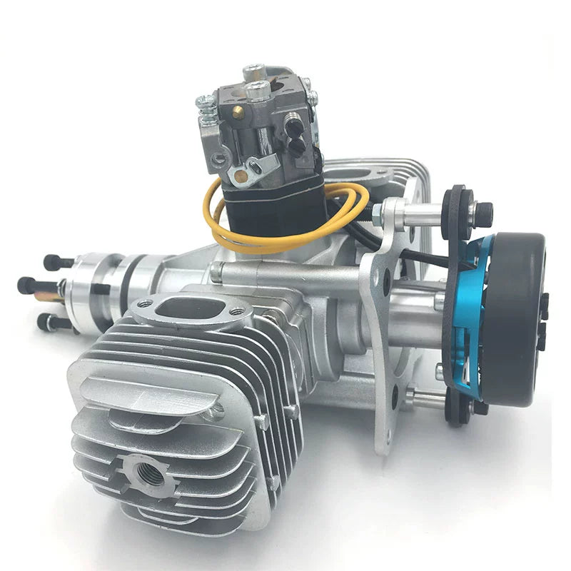 DLE60 RC Model Aircraft Gasoline Engine Two-cylinder Two-stroke with Power Generation System 180W 60CC Displacement