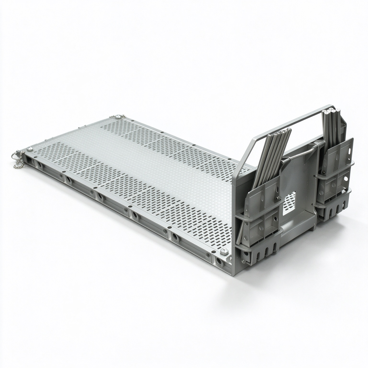 1/14 Tamiya Rc Tractor 8x8 Stainless Steel Flat Transport Trailer Bucket