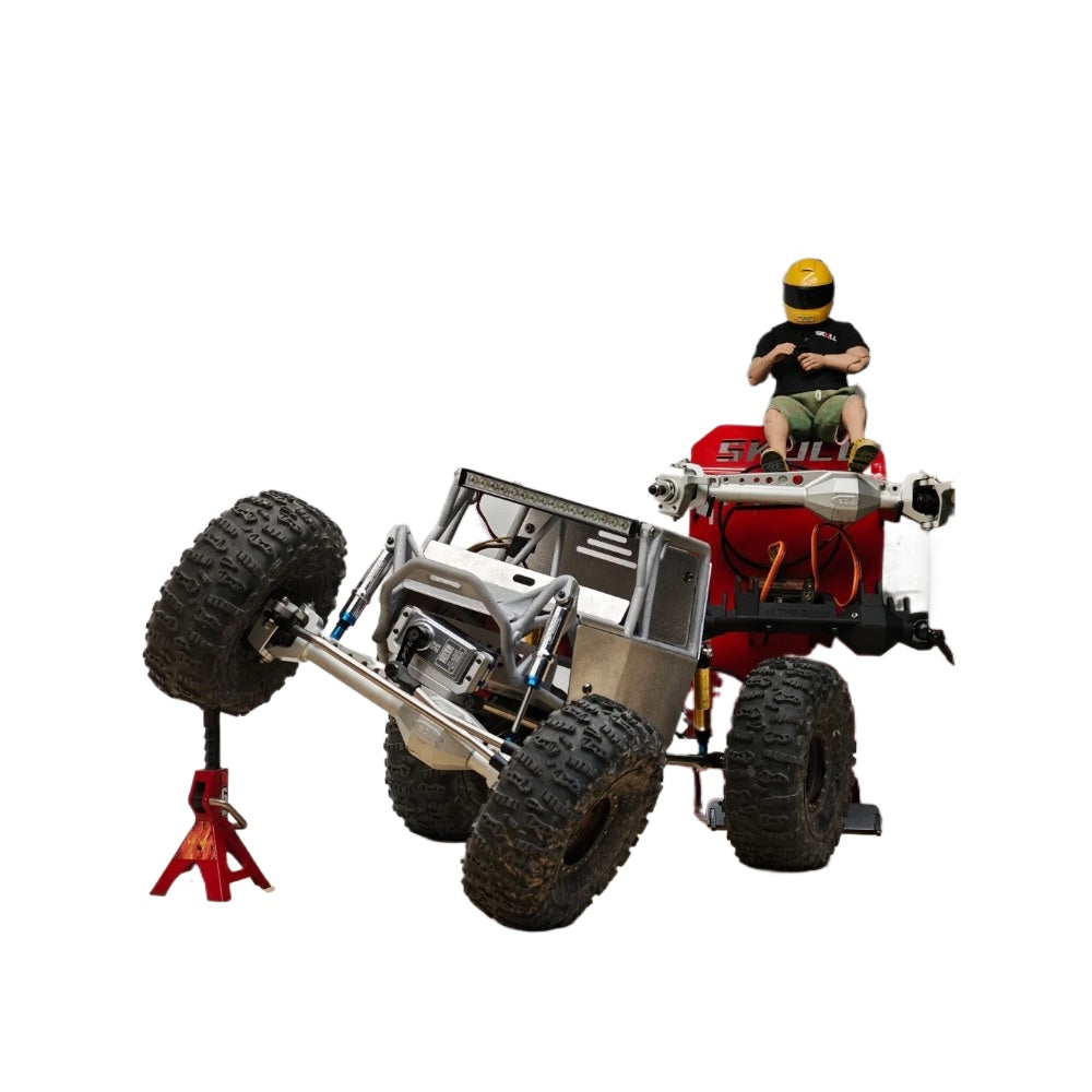 Skull 3D Printed Aluminum Alloy Pipe Frame Battery Compartment for 1/10 SCX10 VS4-10 Rc Rock Crawler Op