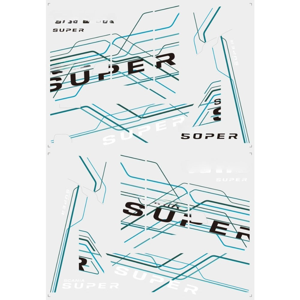 1/14 TAMIYA SCANIA 770s 56368 36379 RC TRACTOR TOY Coating UV Sticker KUS012