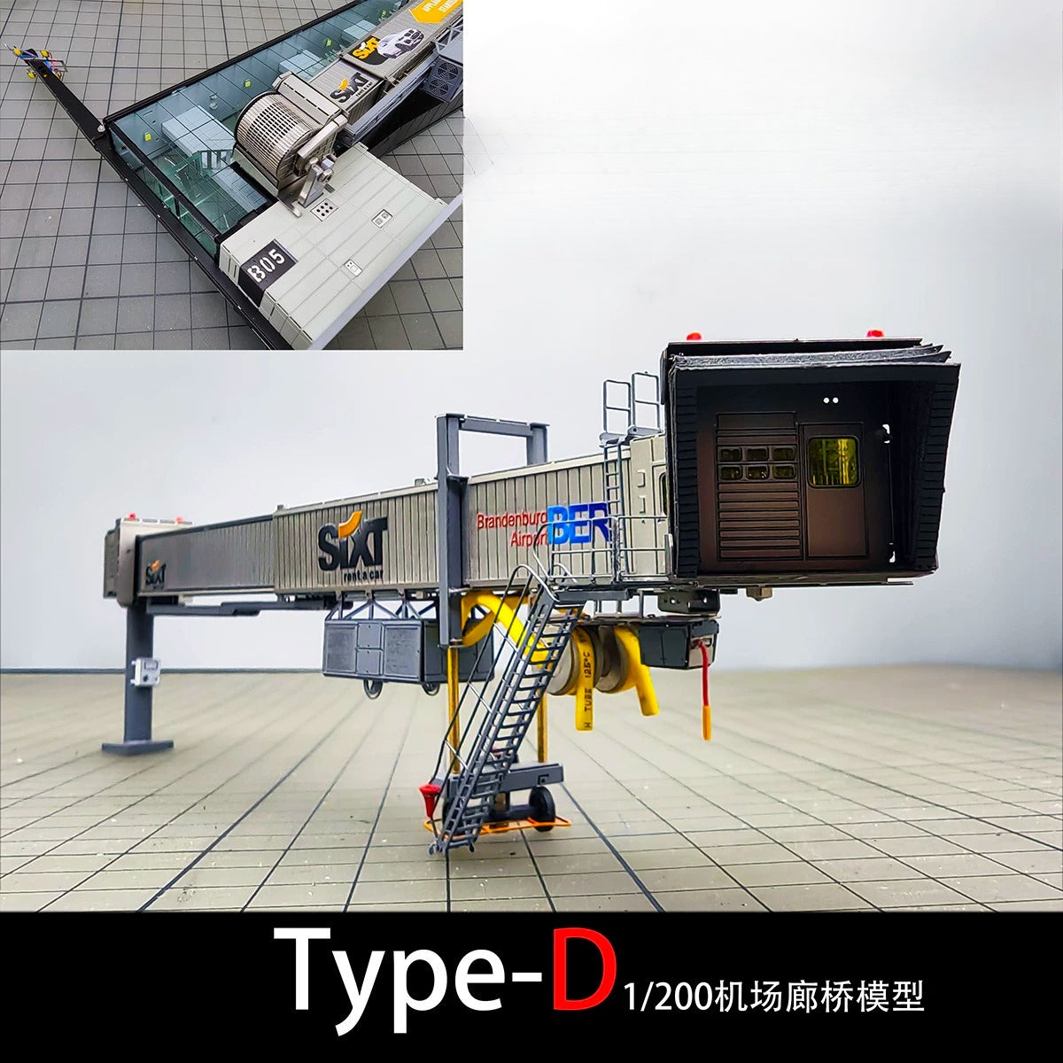 1/200 Passenger Aircraft Sand Table Scene Corridor Bridge Alloy Model