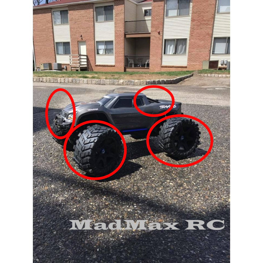 4psc MADMAX Wheels  Tire Combination Widened Version for 1/5 Trx4 X-MAXX 8S Mt5pro Rc Car