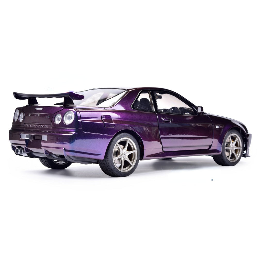 1/8 Capo Skyline GTR R34  Rc Flat Running Drift Car Kit  Midnight Purple