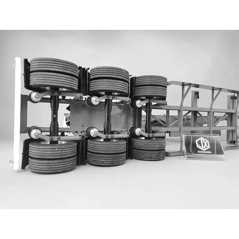 JXMODEL Double Semi-trailer for 1/14 Tamiya Rc Trailer Scania 770S MAN Actros 3363 Volvo
