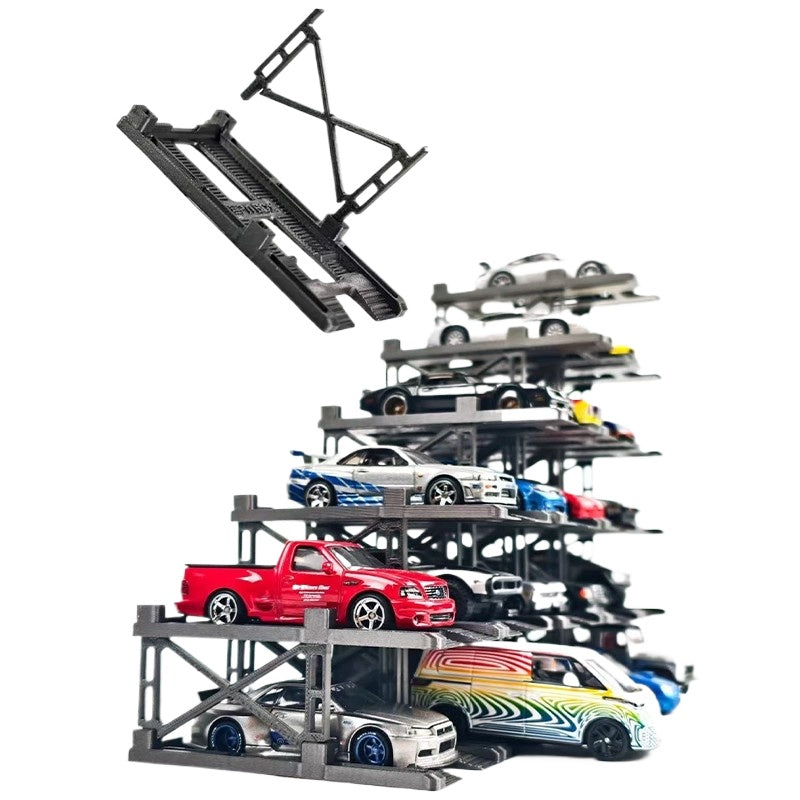 1:64 Alloy Car Model 3D Printing Three-dimensional Car Parking Location with Transparent Display Box