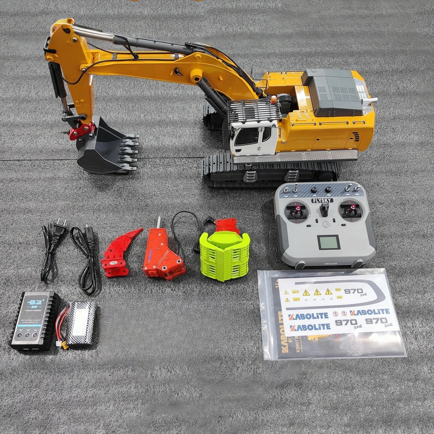 KABOLITE K5901 1/18 K970 RC Electric Excavator Model with Light System RTR
