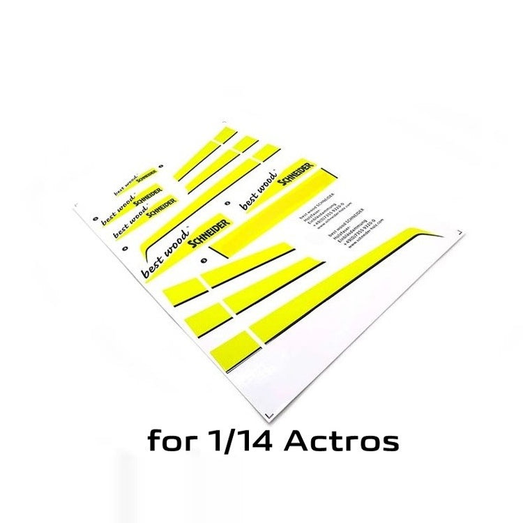 Kaya 1/14 Tamiya Actros Rc Tractor 3363 1851 Toy Coating UV Sticker KUB009
