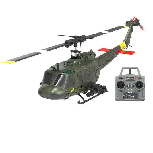 1/48 Huey UH1 C032 rc helicopter 6ch with one key inverted flight optical flow positioning function RTF