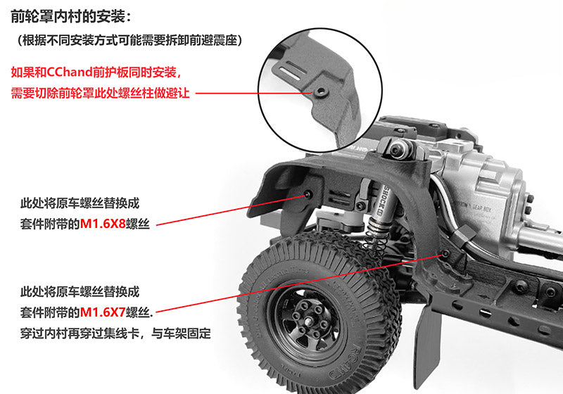 CAPO CUB1 Rc Car Plastic Fender Full Set