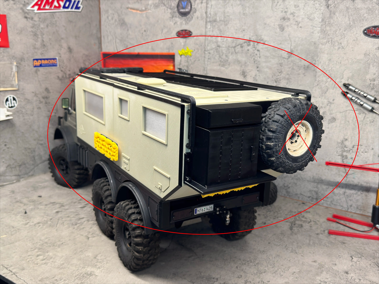 1/10 CROSSRC NT6 6x6 Unimog Rc Car 3d Printing RV Cars