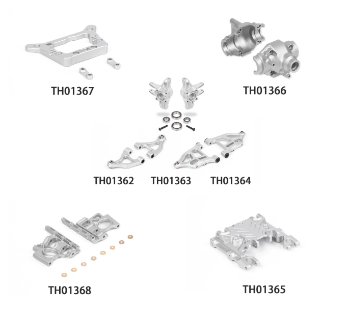 Metal Arms Set TH01362/TH01363/TH01364  for Traction Hobby KM 1/8 Tank 300 Rc Car