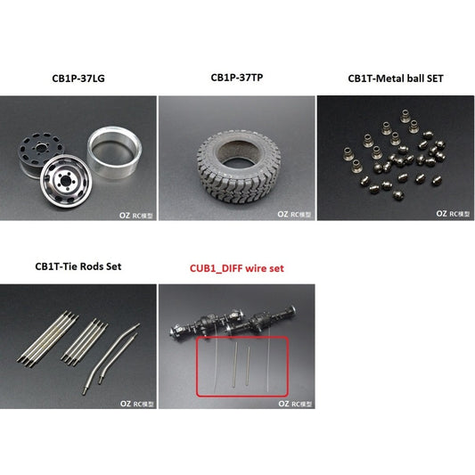 CAPO CUB1 1/18 Rc Car Wheels Tire Op Parts