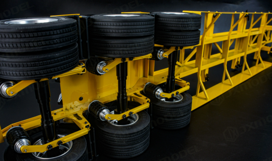 JXMODEL Double Semi-trailer for 1/14 Tamiya Rc Trailer Scania 770S MAN Actros 3363 Volvo