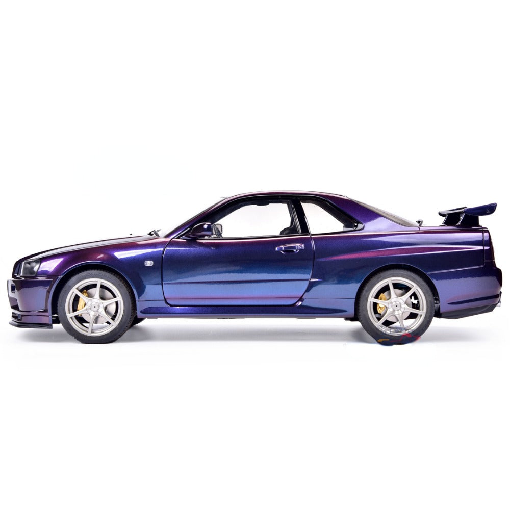 1/8 Capo Skyline GTR R34  Rc Flat Running Drift Car Kit  Midnight Purple