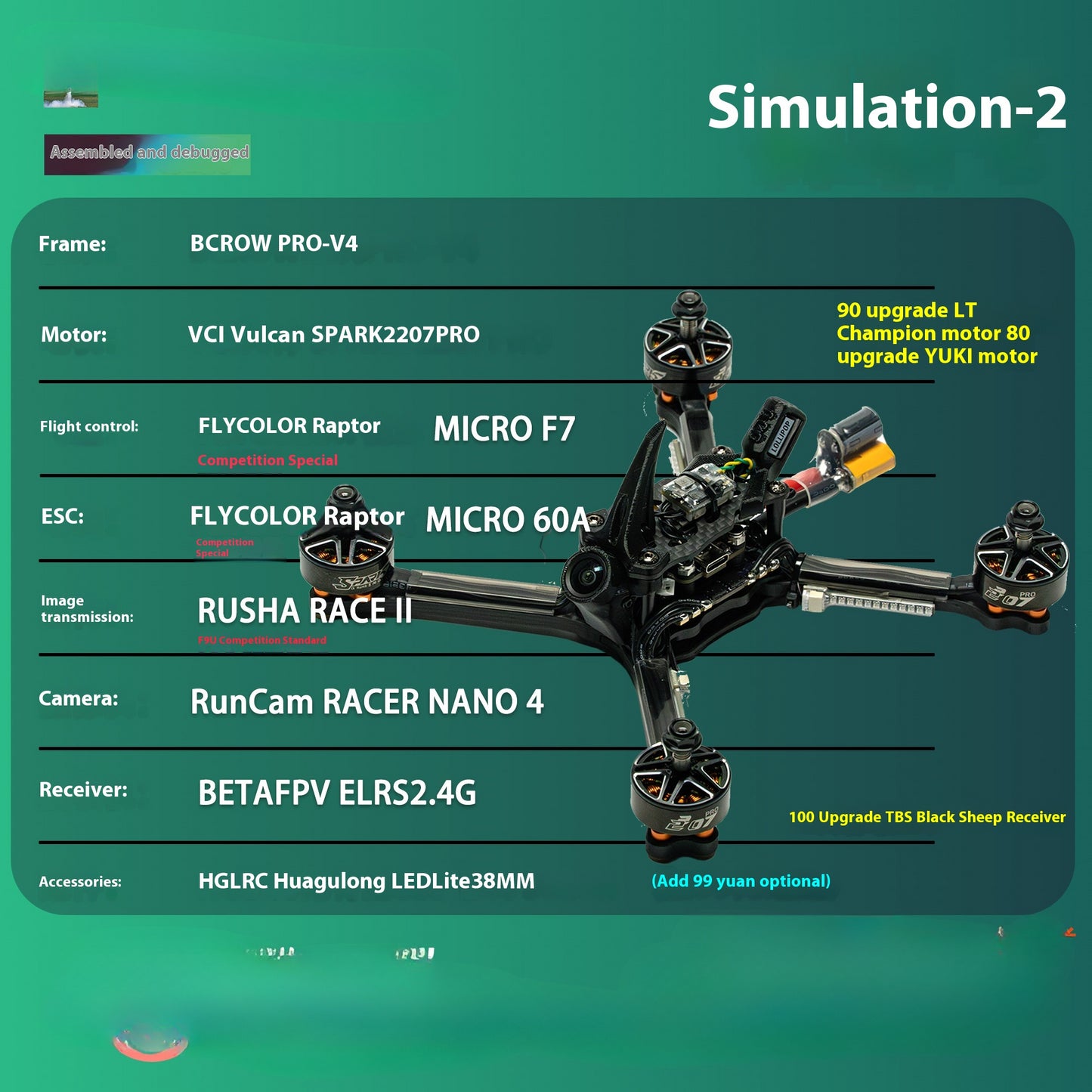 Black Crow V4 V6 5 Inch Rc Fpv F9U PNP