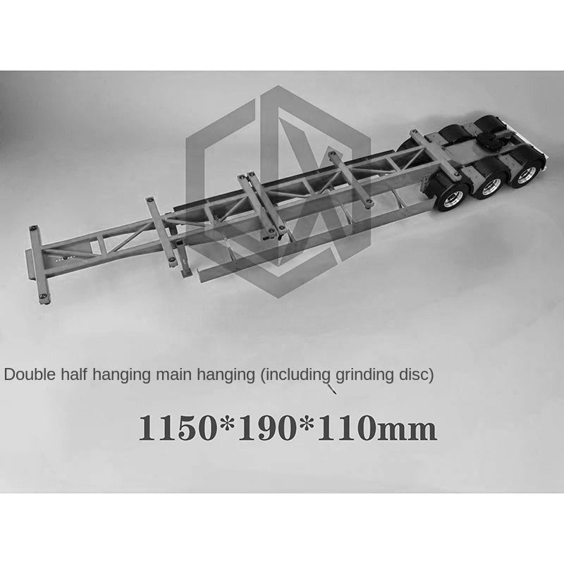JXMODEL Double Semi-trailer for 1/14 Tamiya Rc Trailer Scania 770S MAN Actros 3363 Volvo