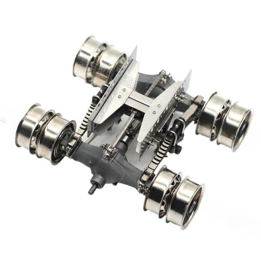 QING24 1:24 All-metal Static Modification RC Trailer, Middle Rear Axle Suspension Assembly Axle