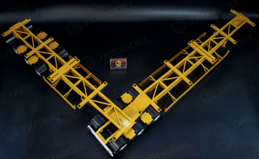 JXMODEL Double Semi-trailer for 1/14 Tamiya Rc Trailer Scania 770S MAN Actros 3363 Volvo
