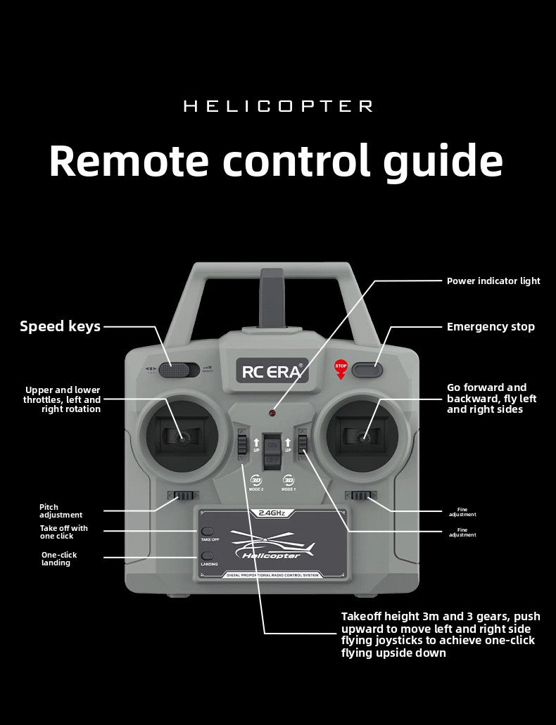 1/48 Huey UH1 C032 rc helicopter 6ch with one key inverted flight optical flow positioning function RTF